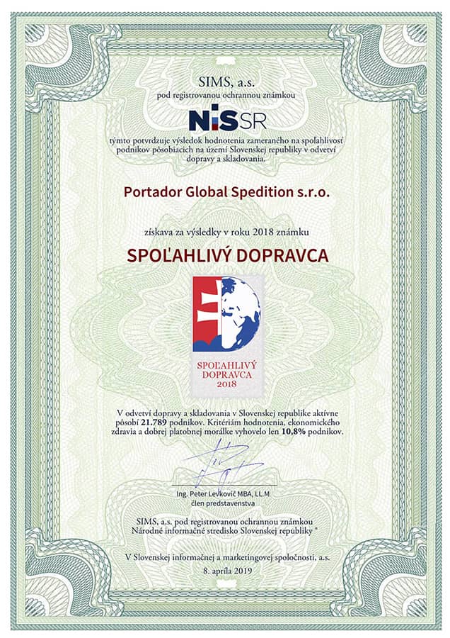 szp 1 Portador Global Spedition